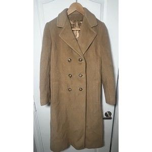 Saks Fifth Avenue Regency Camel Hair Double Breasted Tan Coat Vintage Sz Small